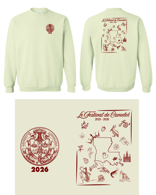 Krewe of Camelot Adult Crew Neck Sweatshirt
